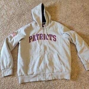 NFL Patriots Full Zip Hoodie Mens XL Used